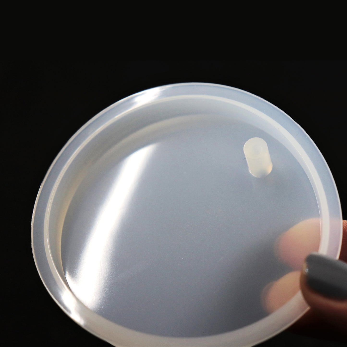 Einfache runde Anhänger Gießform ca. 7 cm groß für Gießpulver oder Epoxidharze