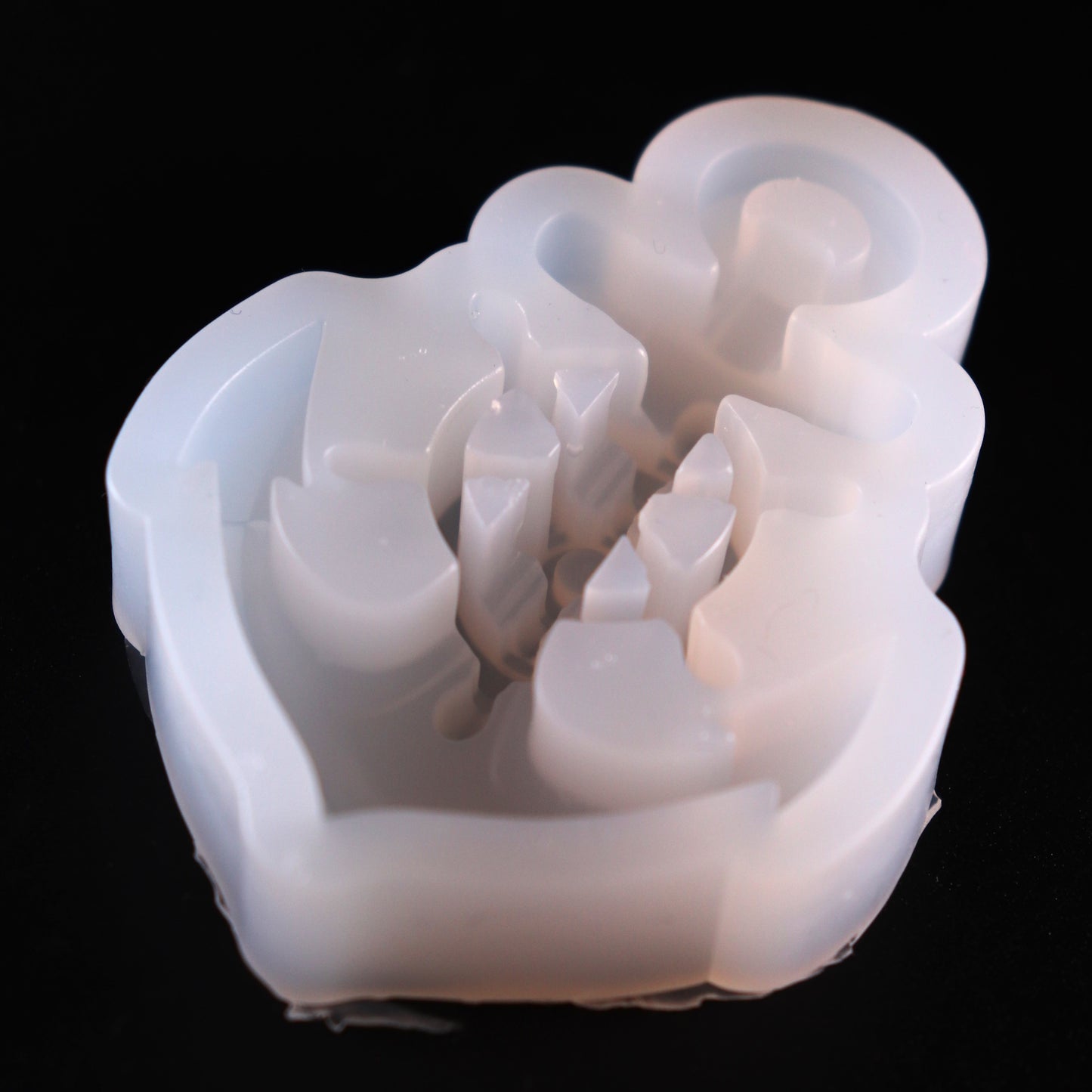 Silikonform Anker mit Steuerrad Gießform für Gießpulver klein ca. 6 x 4 cm