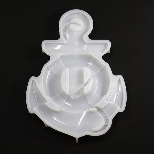 Silikonform Anker mit Rettungsring Gießform maritime Wanddekoration ca. 22 cm