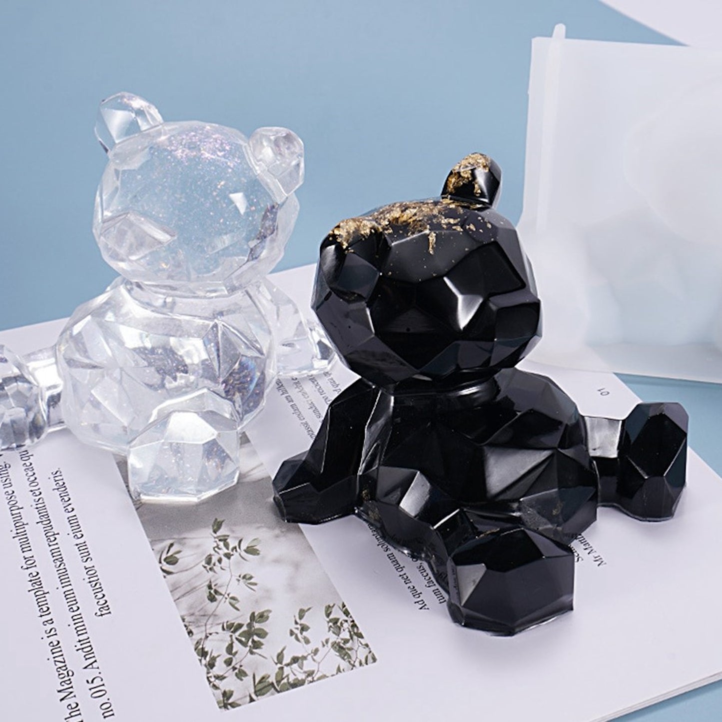 Silikonform 3D Teddybär Bär Gießform für Resin, Raysin ca. 9 cm