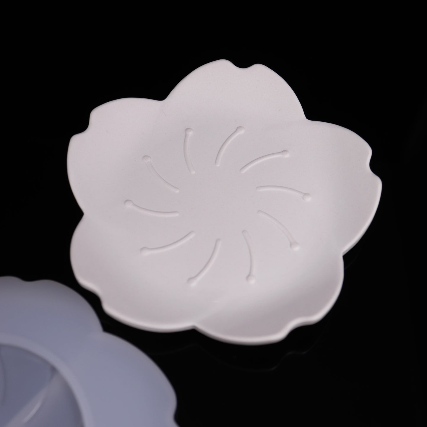 Silikonform Blumen Schale Gießform Untersetzer Kirschblüten für Raysin ca. 10 cm