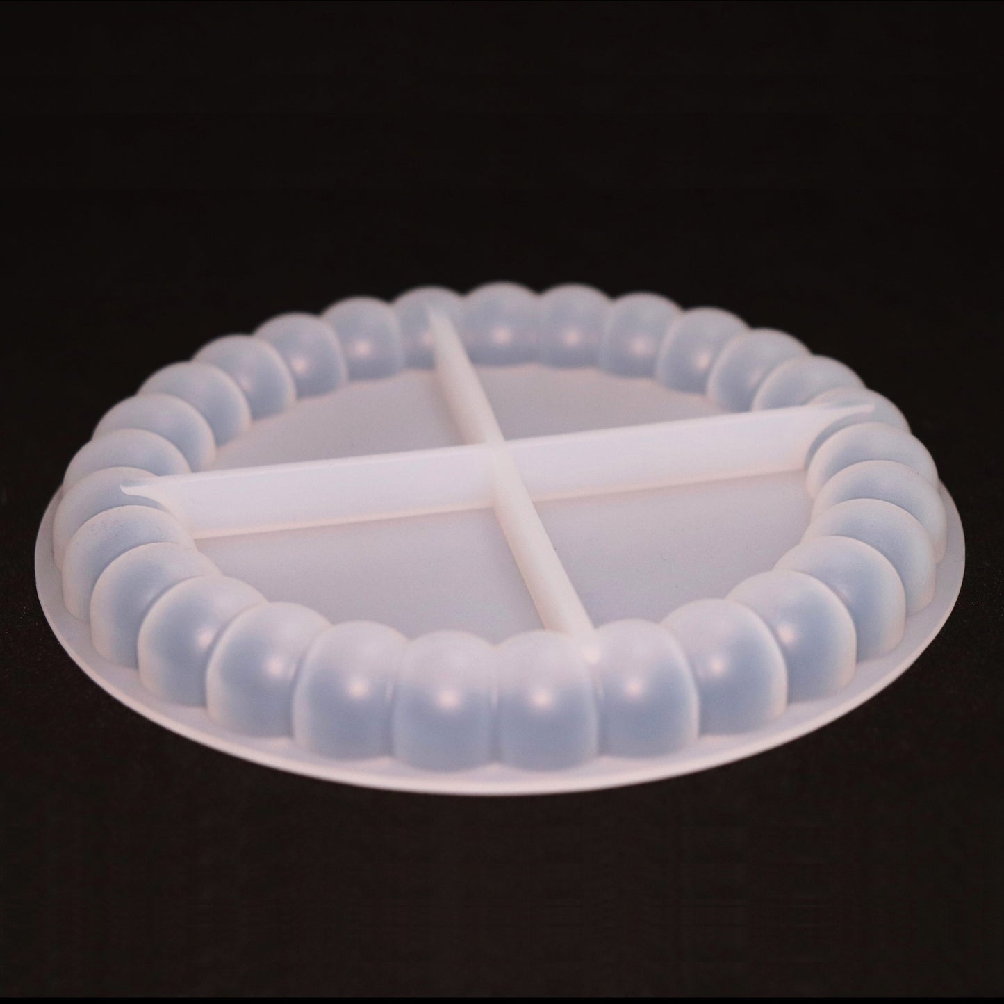 Silikonform Bubbles Untersetzer Kerzenteller Gießform Rund für Raysin ca. 13 cm