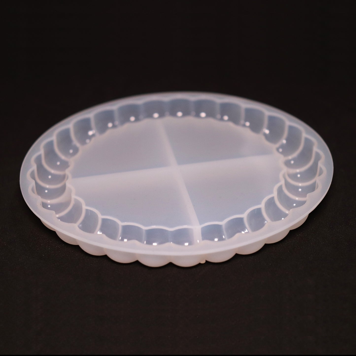 Silikonform Bubbles Untersetzer Kerzenteller Gießform Rund für Raysin ca. 13 cm
