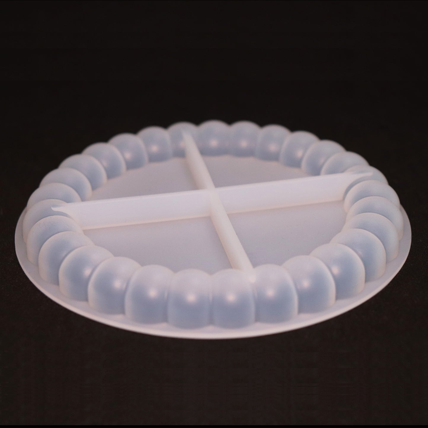 Silikonform Bubbles Untersetzer Kerzenteller Gießform Rund für Raysin ca. 13 cm