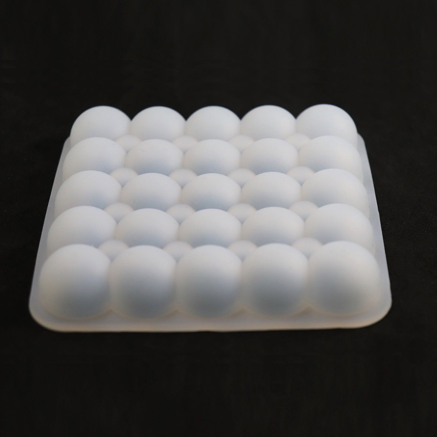 Silikonform Bubbles Rechteckige Untersetzer Gießform für Raysin, Resin oder Epoxidharz ca. 10 cm