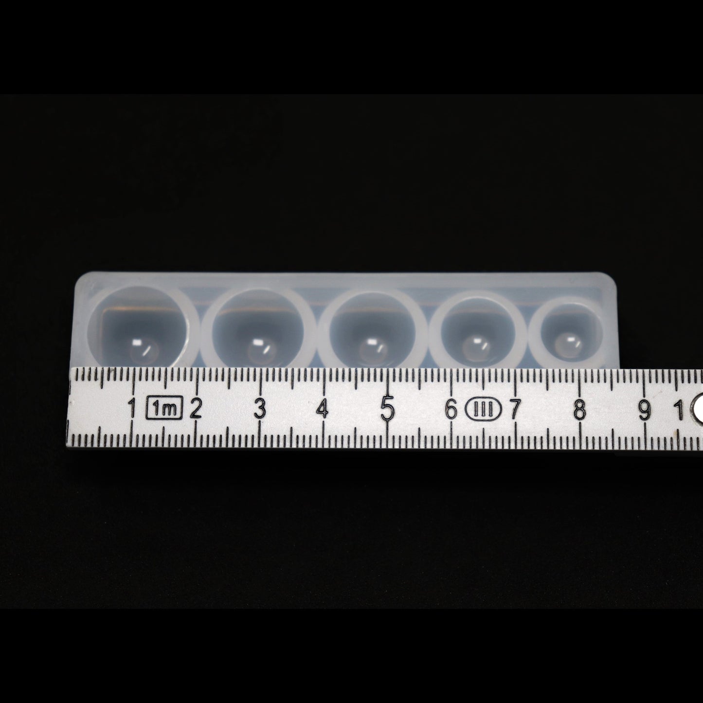 Silikonform Halbrund gewölbte Cabochons Gießform Mold Epoxidharz Einreihig