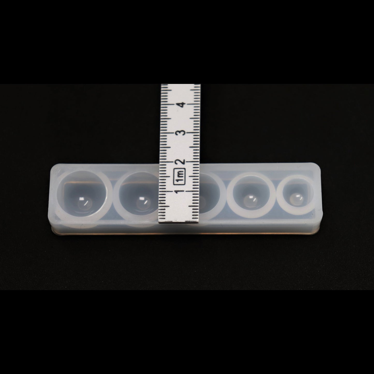 Silikonform Halbrund gewölbte Cabochons Gießform Mold Epoxidharz Einreihig