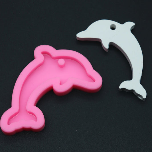 Silikonform Delfin Maritim Anhänger Gießform für Epoxidharz ca. 7 x 3 cm