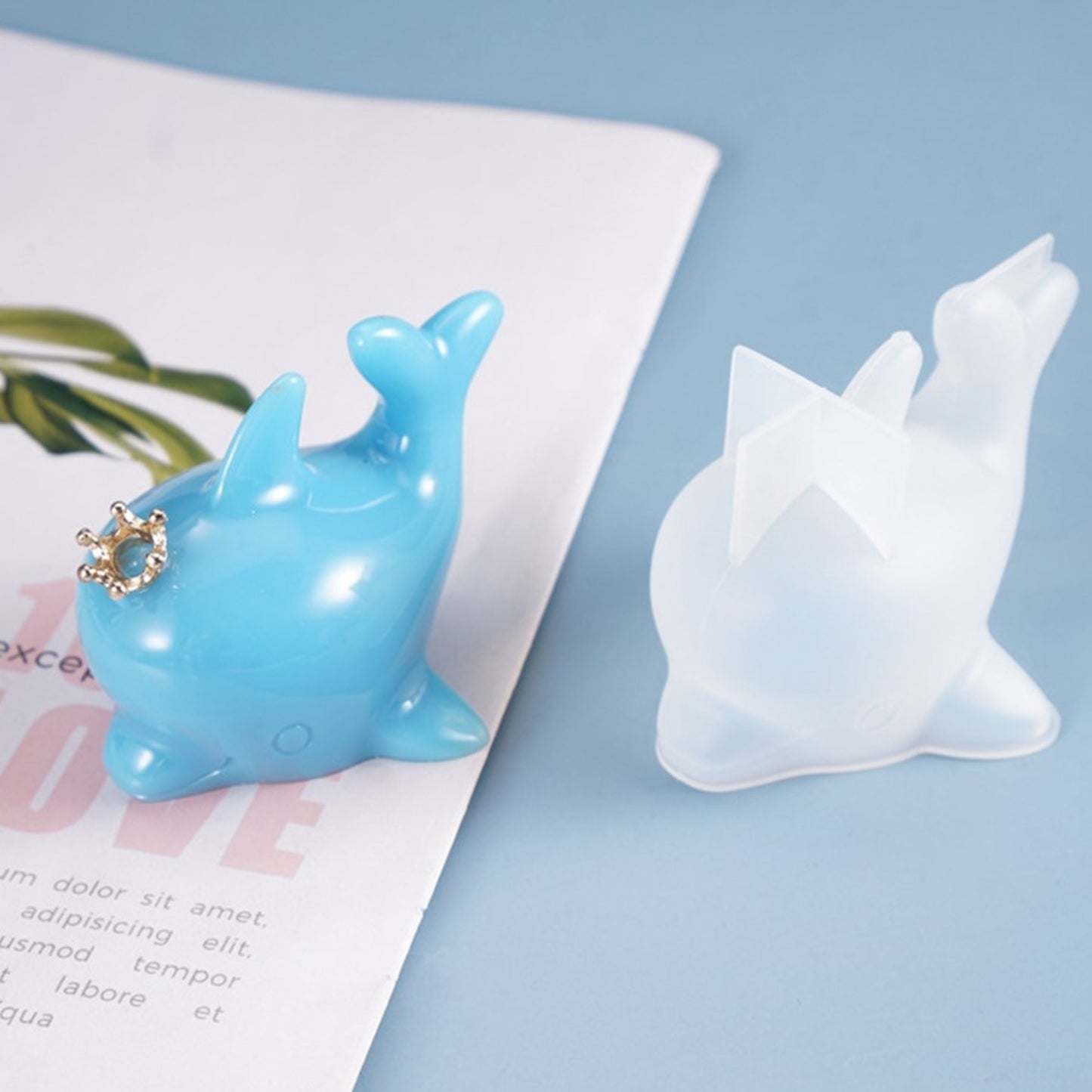 3D Delfin Silikon Gießform für Epoxidharz, Raysin ca. 8,5 cm