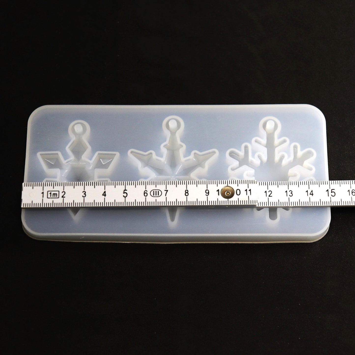 Silikonformen Weihnachten Schneeflocken Anhänger je ca. 4 cm