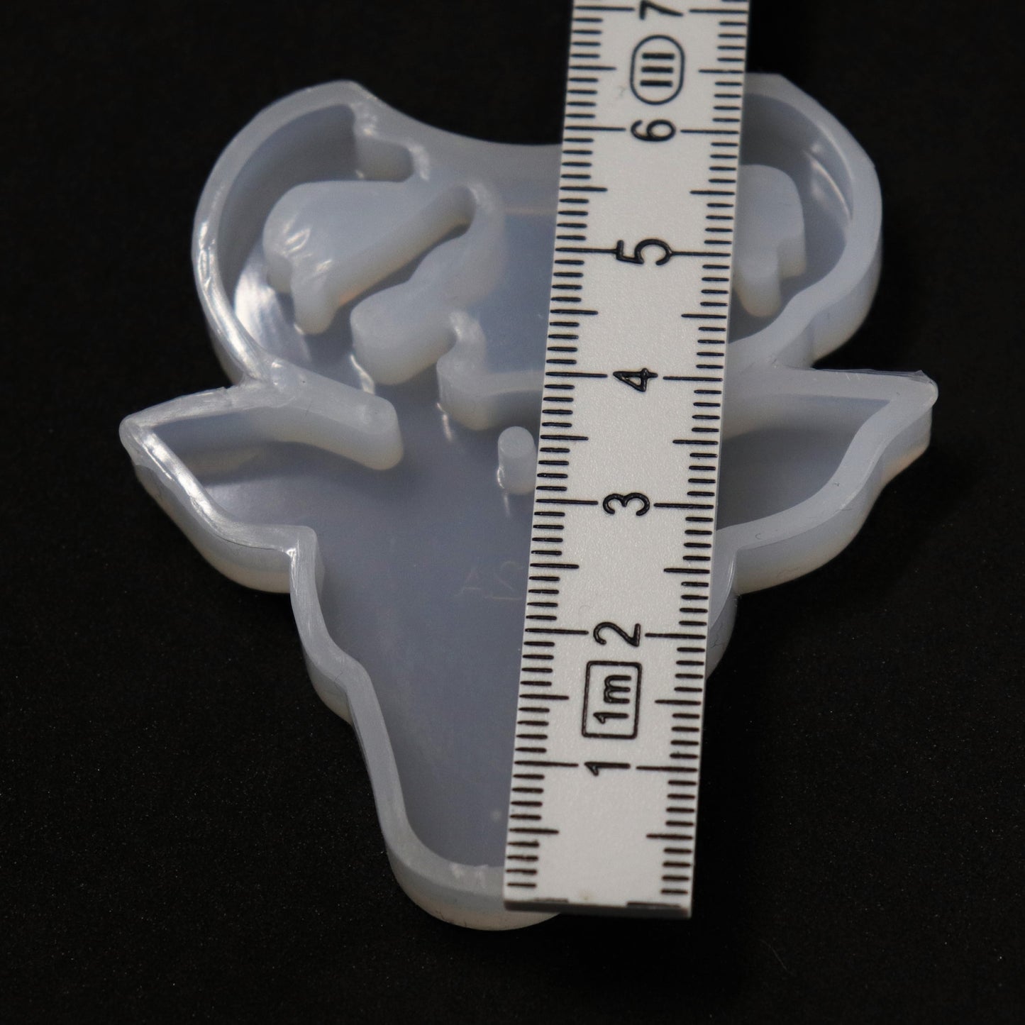 Silikonform Rentier Weihnachten Anhänger Gießform Baumschmuck ca. 6,4 cm