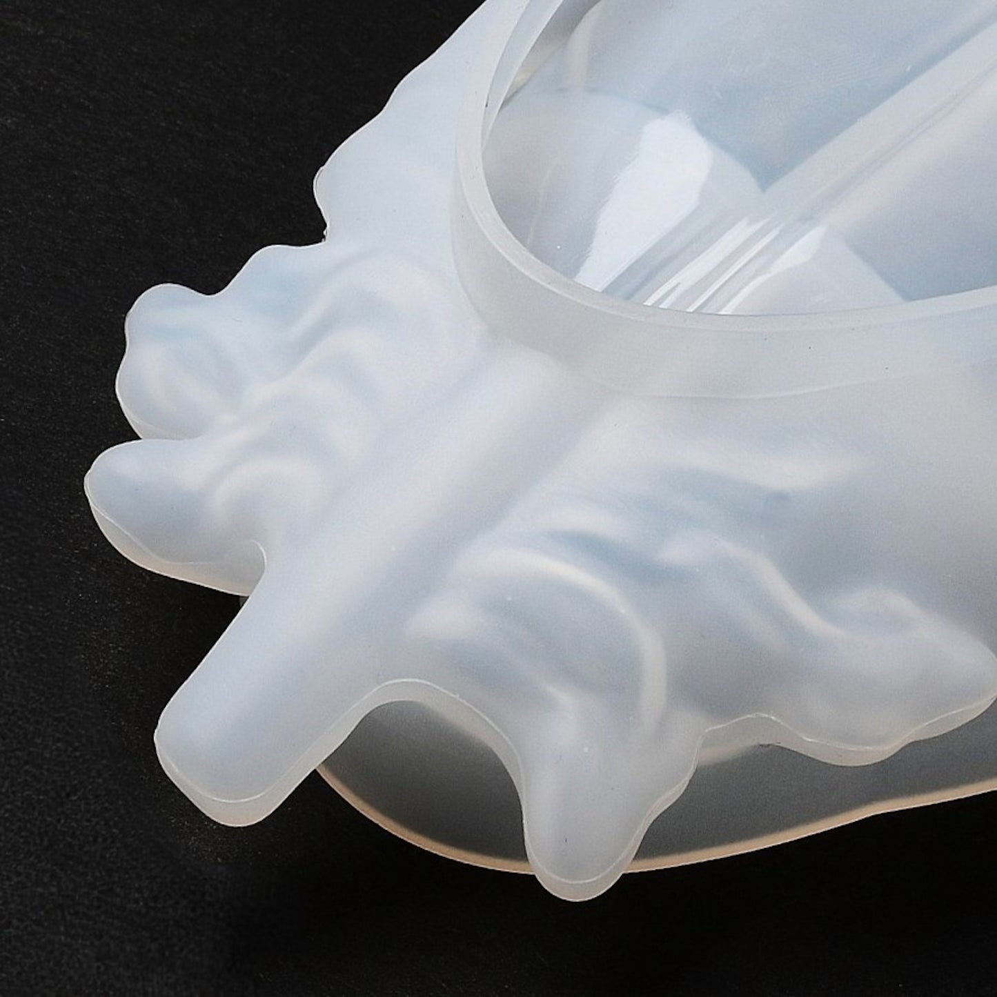 Silikonform Feder Schale Gießform für Raysin, Epoxidharz ca. 23 x 8 x 3 cm
