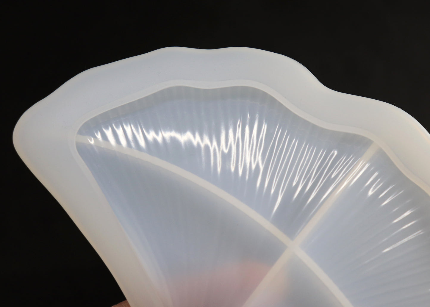 Silikonform Ginkgo Blatt Schale Gießform für Raysin ca. 17,5 x 13,5cm