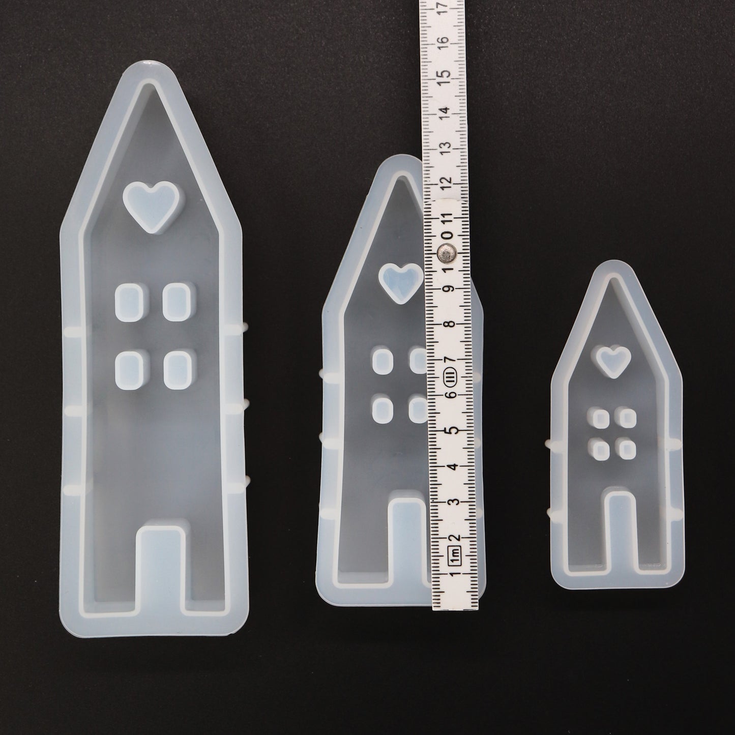 Silikonform Haus Häuser Aufsteller Gießformen Dekoration verschiedene Größen