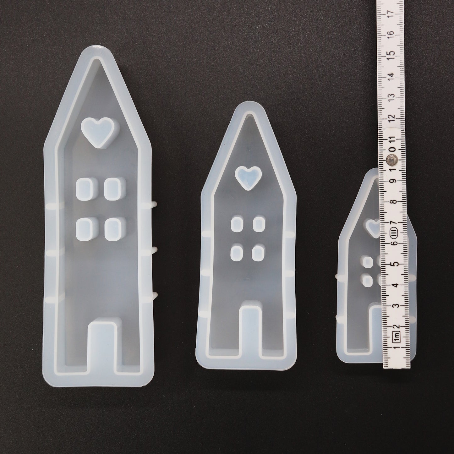 Silikonform Haus Häuser Aufsteller Gießformen Dekoration verschiedene Größen