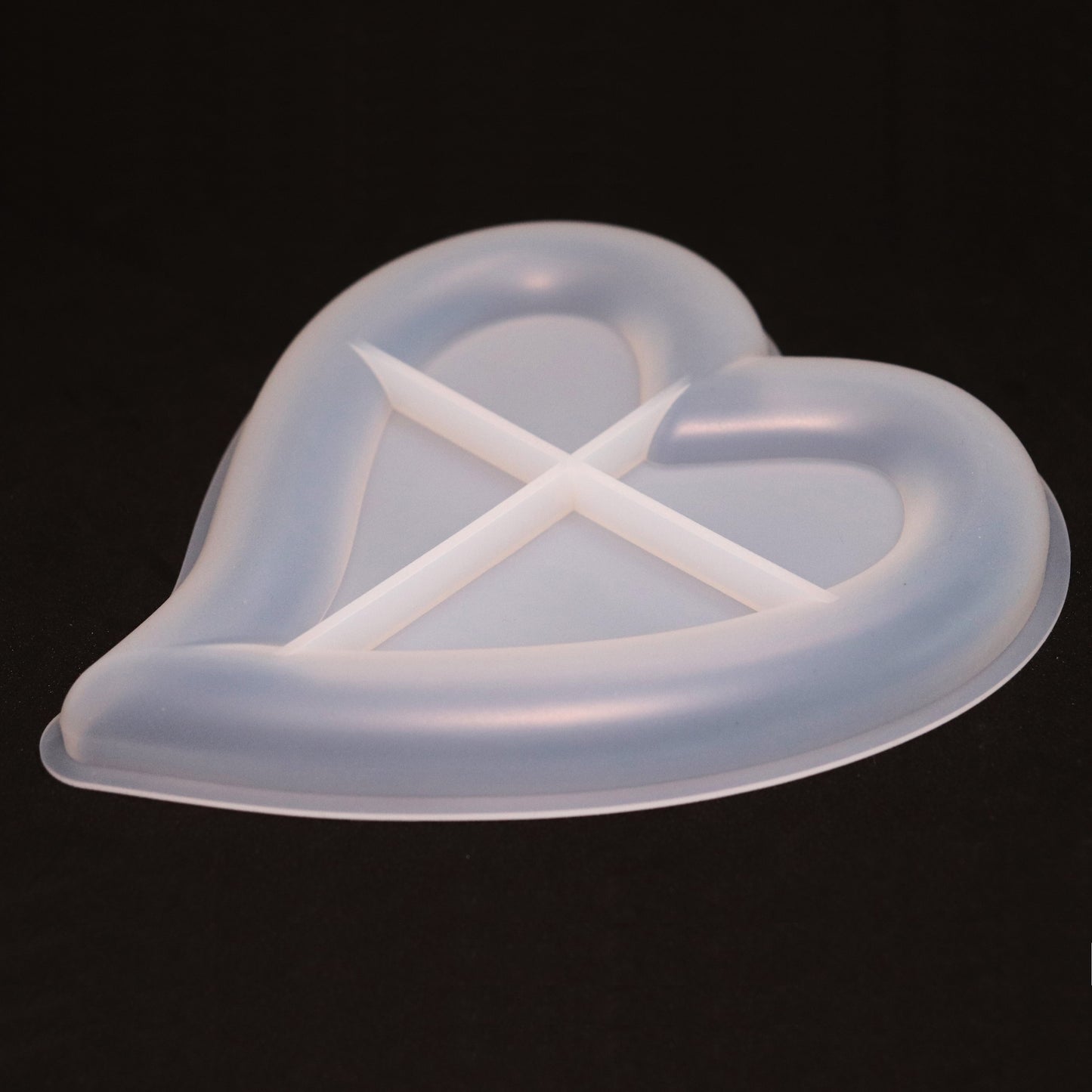 Herz Silikonform Untersetzer Schale mit Rand geschwungen, Raysin ca. 16 x 15 cm