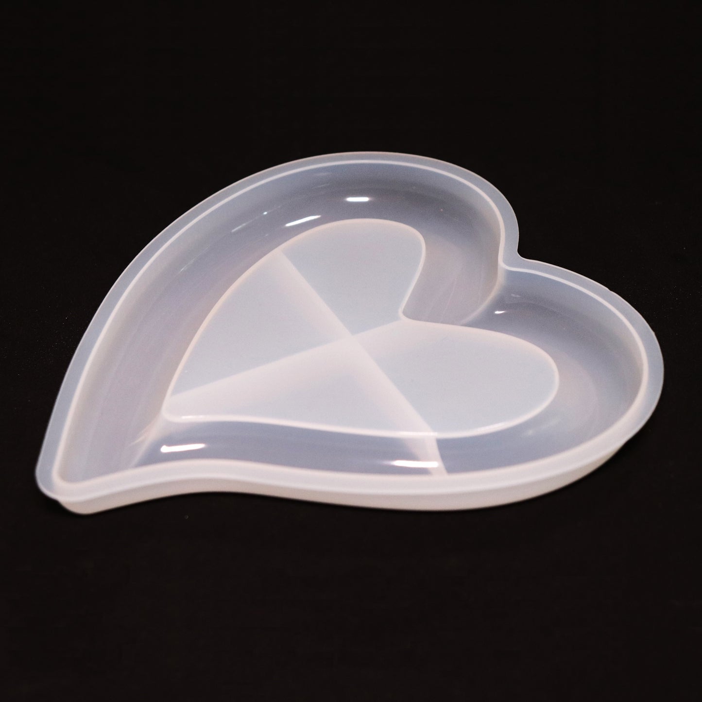 Herz Silikonform Untersetzer Schale mit Rand geschwungen, Raysin ca. 16 x 15 cm