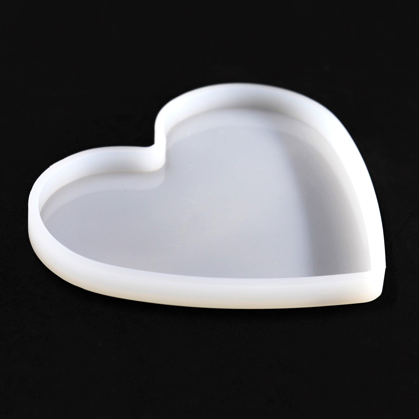 Silikonform Herz Tablett Untersetzer Gießform Resin, Raysin Epoxidharz ca. 11 x 15 cm