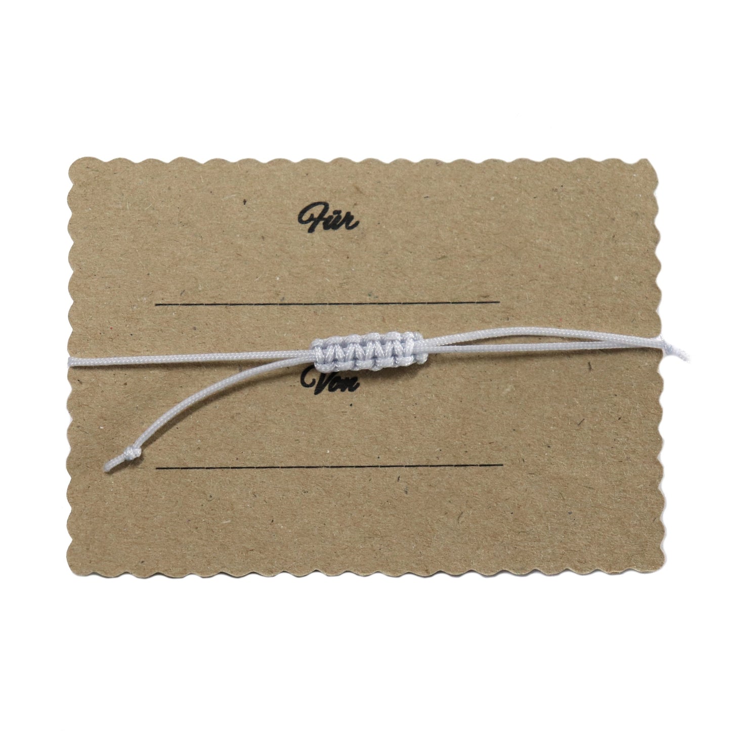 Engel Armband in Hell Grau verstellbar mit Makramee Verschluss. Schutzengel Armband.