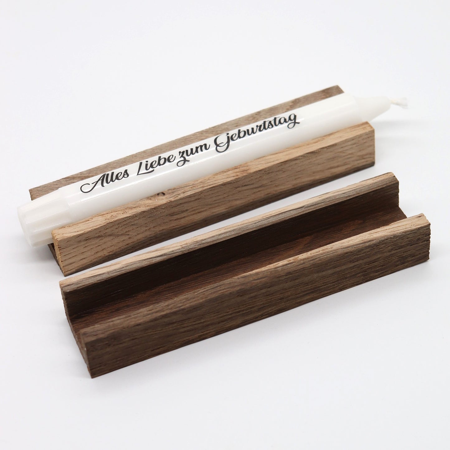 Kerzenverpackung Holz Rohlinge Holzverpackung aus Räuchereiche für eine Kerze
