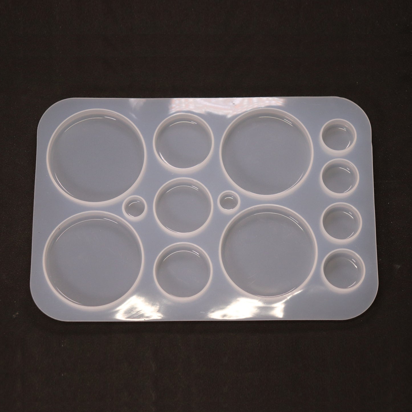 Silikonform Kreise Runde Gießform Cabochons für Resin, Raysin ca. 1 bis 5 cm
