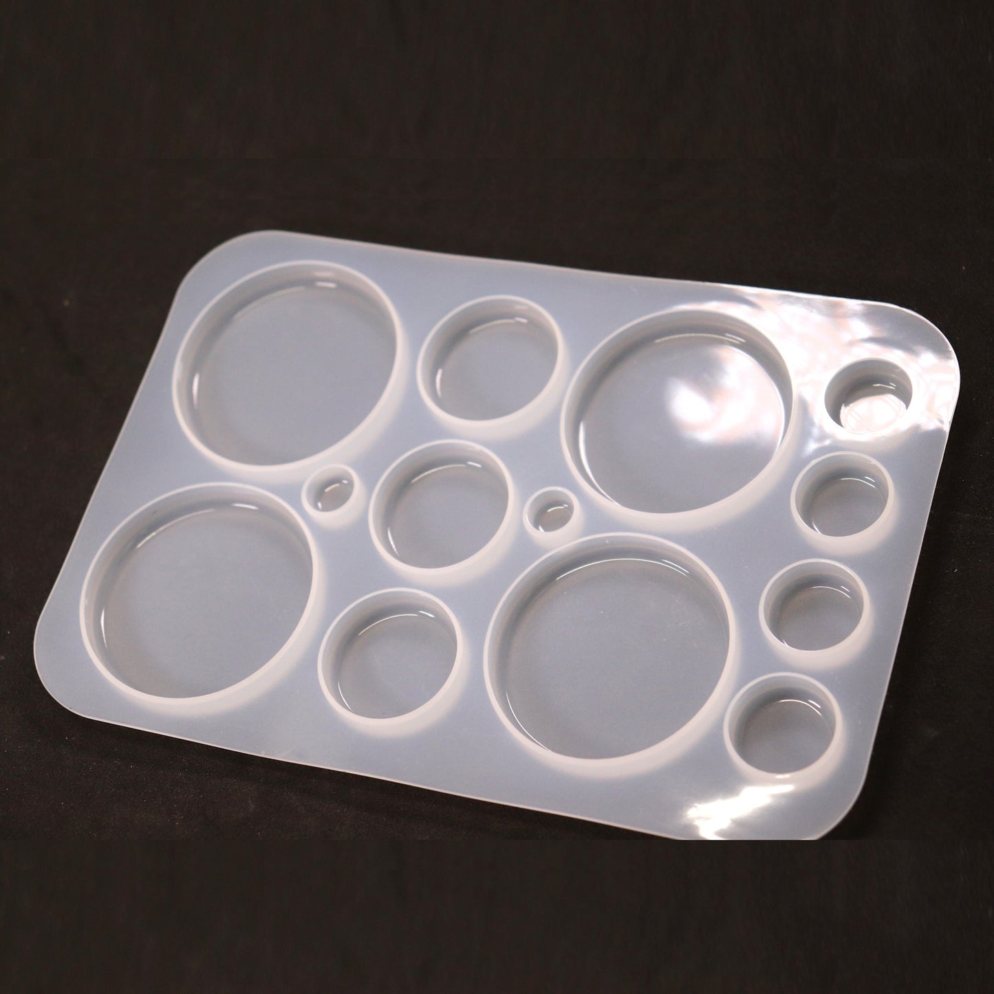 Silikonform Kreise Runde Gießform Cabochons für Resin, Raysin ca. 1 bis 5 cm