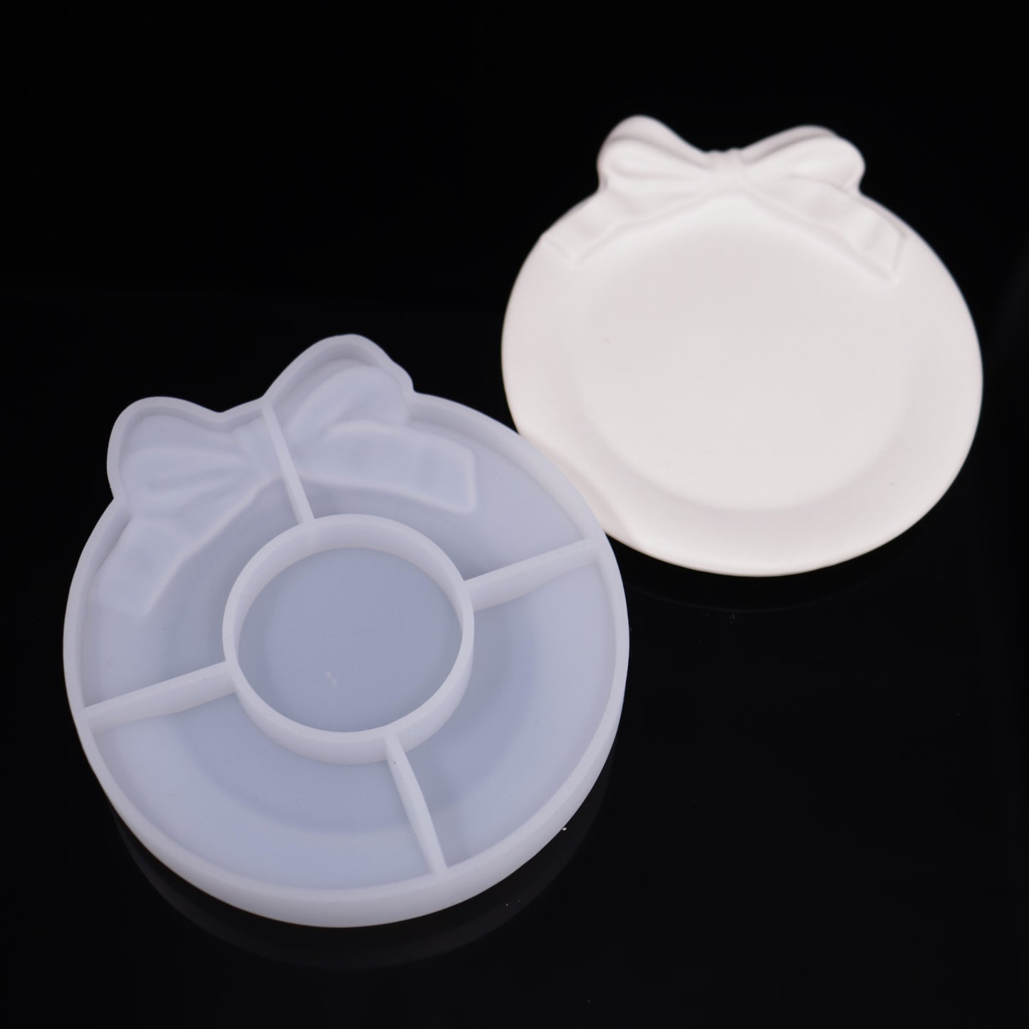 Silikonform kleine Schale mit Schleife