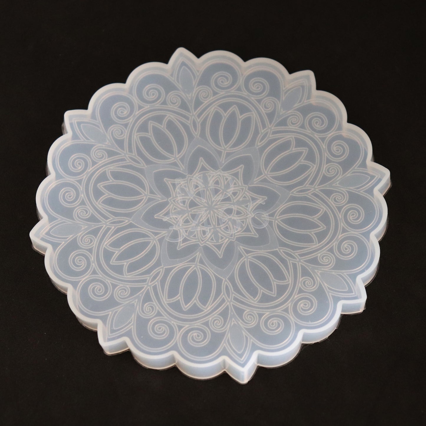 Silikonform Mandala Blume Untersetzer Gießform für Raysin Epoxidharz ca. 12 cm