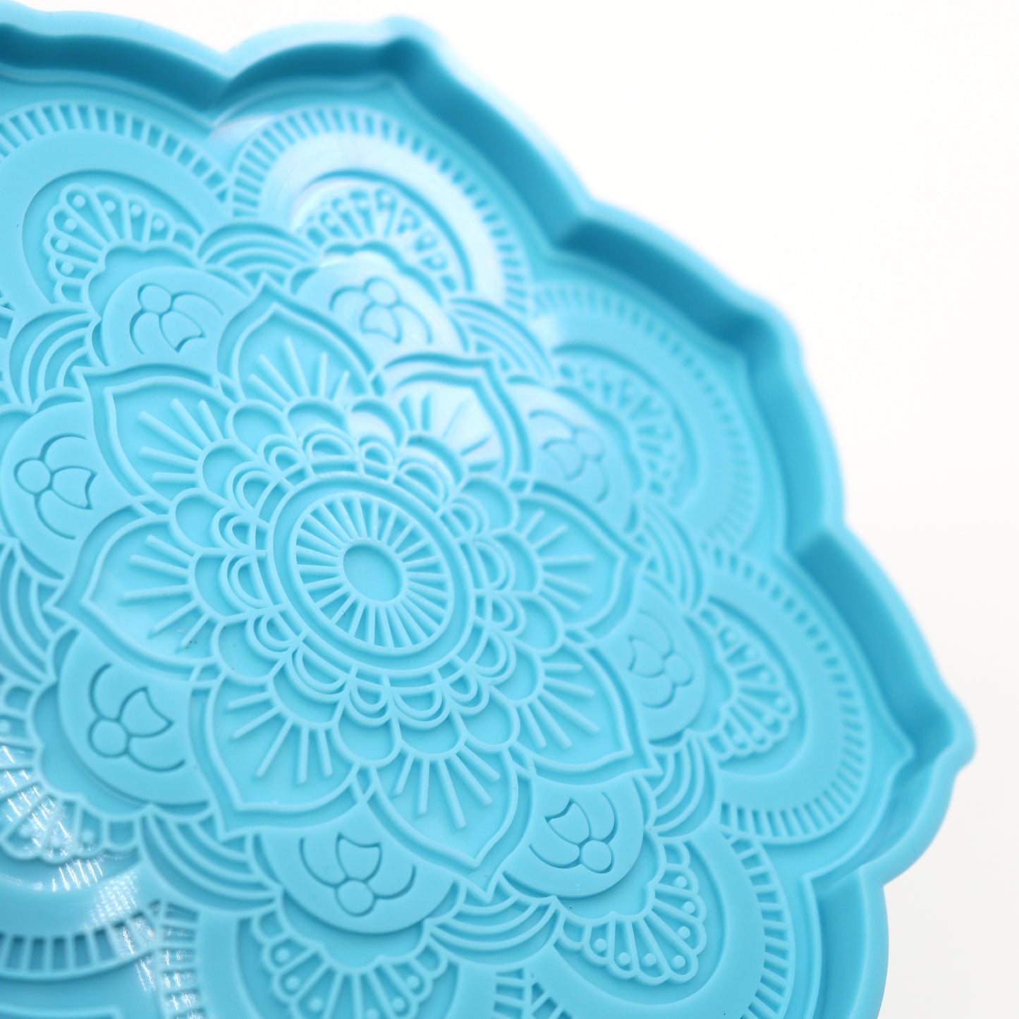 Silikonform Mandala Blume Untersetzer Gießform Resin, Raysin Epoxidharz ca. 11,5 cm