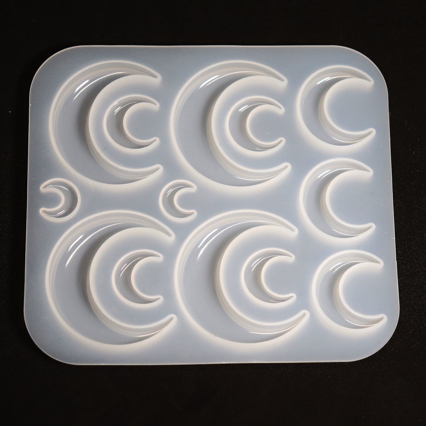 Silikonform Mond Cabochons Gießform Mondsichel für Resin, Raysin ca. 1,4 bis 5cm