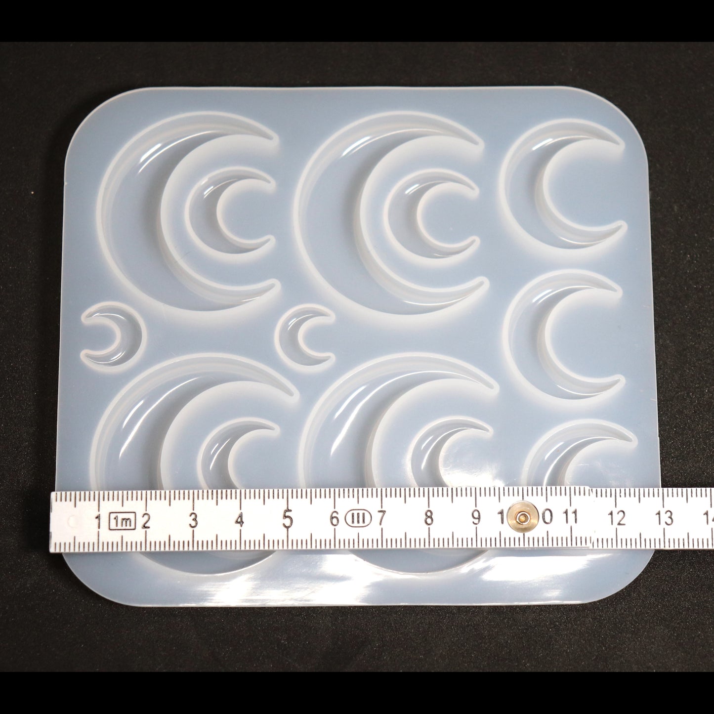Silikonform Mond Cabochons Gießform Mondsichel für Resin, Raysin ca. 1,4 bis 5cm