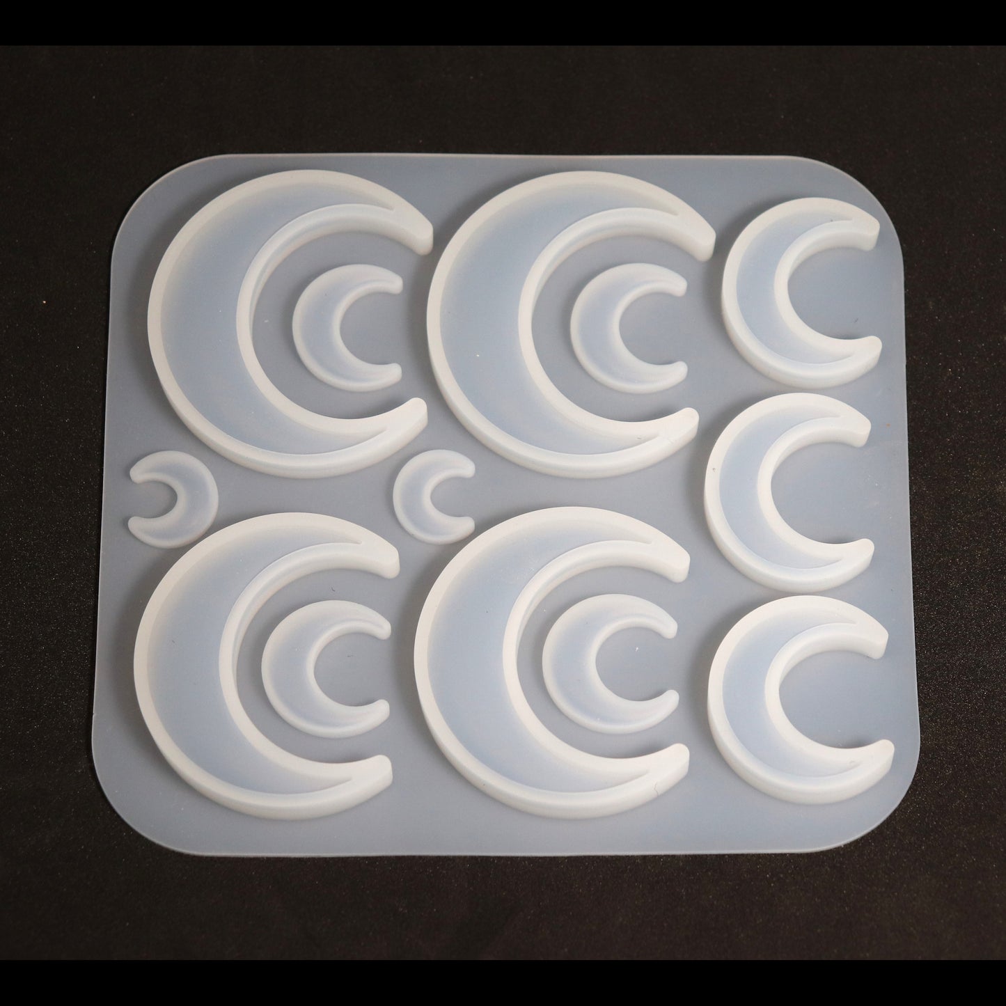 Silikonform Mond Cabochons Gießform Mondsichel für Resin, Raysin ca. 1,4 bis 5cm