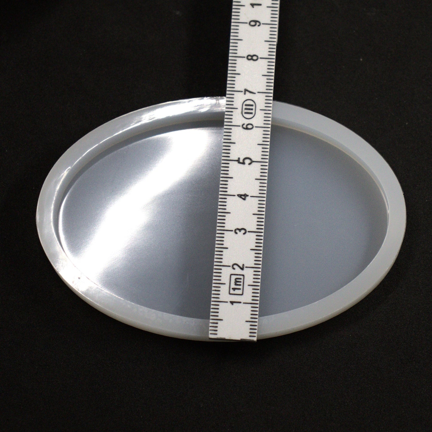 Flache ovale Schild Silikonform Gießform für Raysin, Epoxidharz ca. 9,2 x 5,8 cm