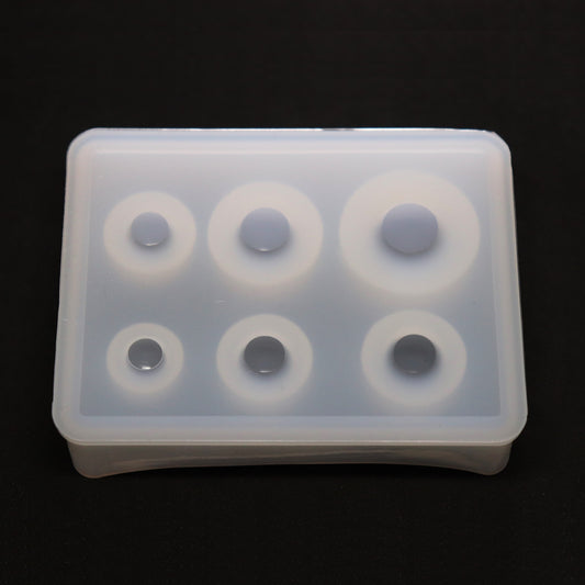 Silikonform Perlen ohne Bohrung 6 verschiedene Gießformen ca. 0,9 bis 2,5 cm