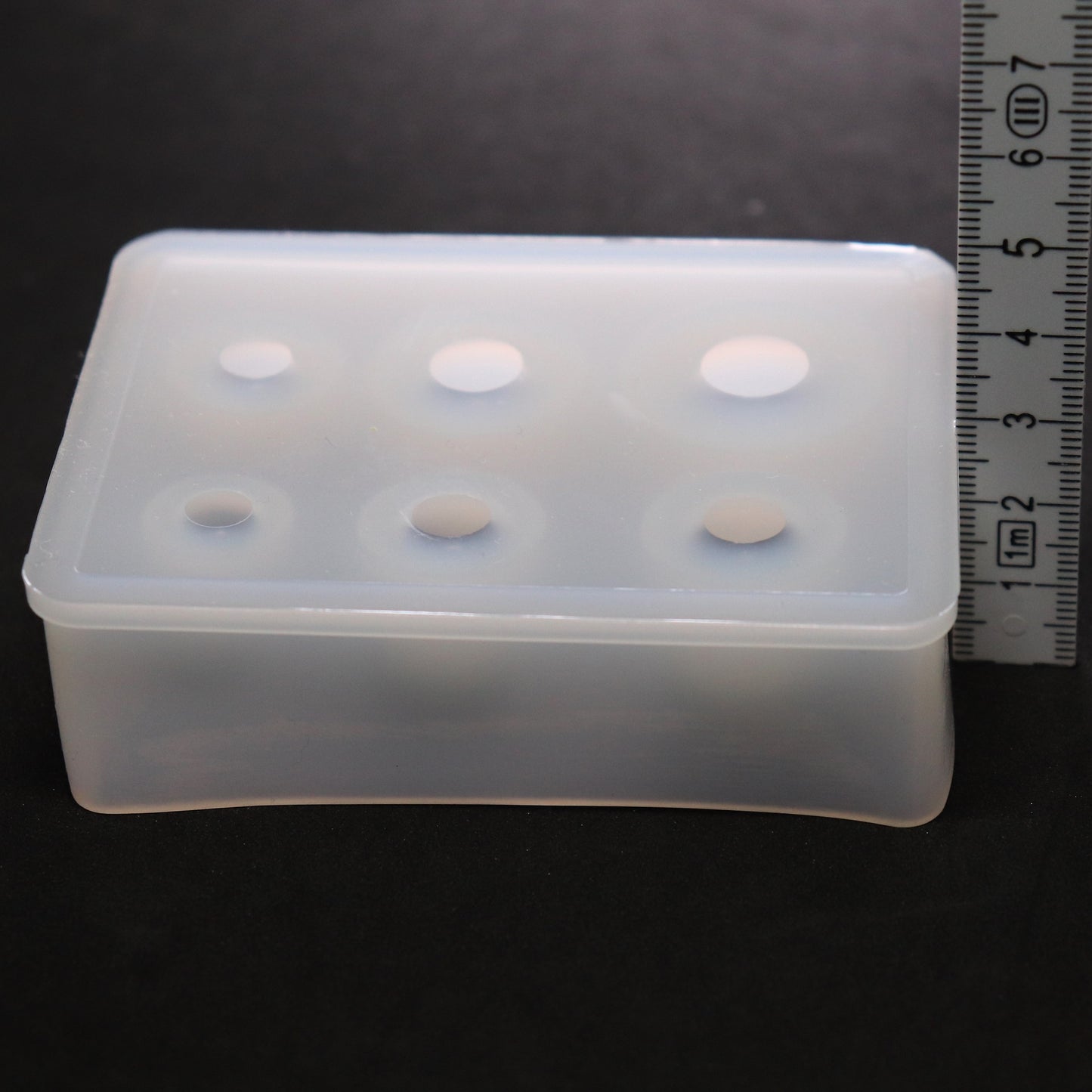 Silikonform Perlen ohne Bohrung 6 verschiedene Gießformen ca. 0,9 bis 2,5 cm