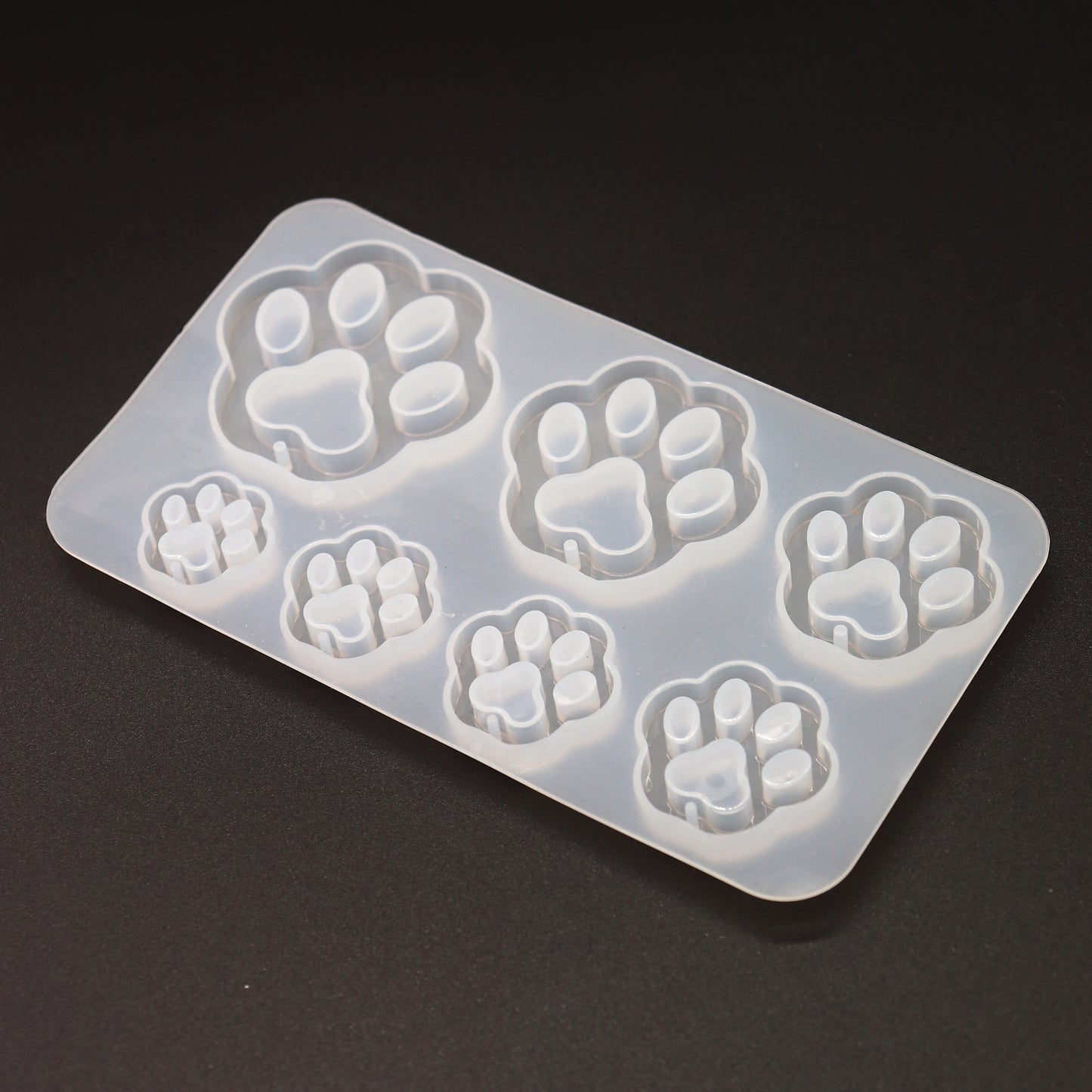 Silikonform Pfoten Anhänger Gießformen für Epoxidharz von ca. 1,8 cm bis 4,5 cm