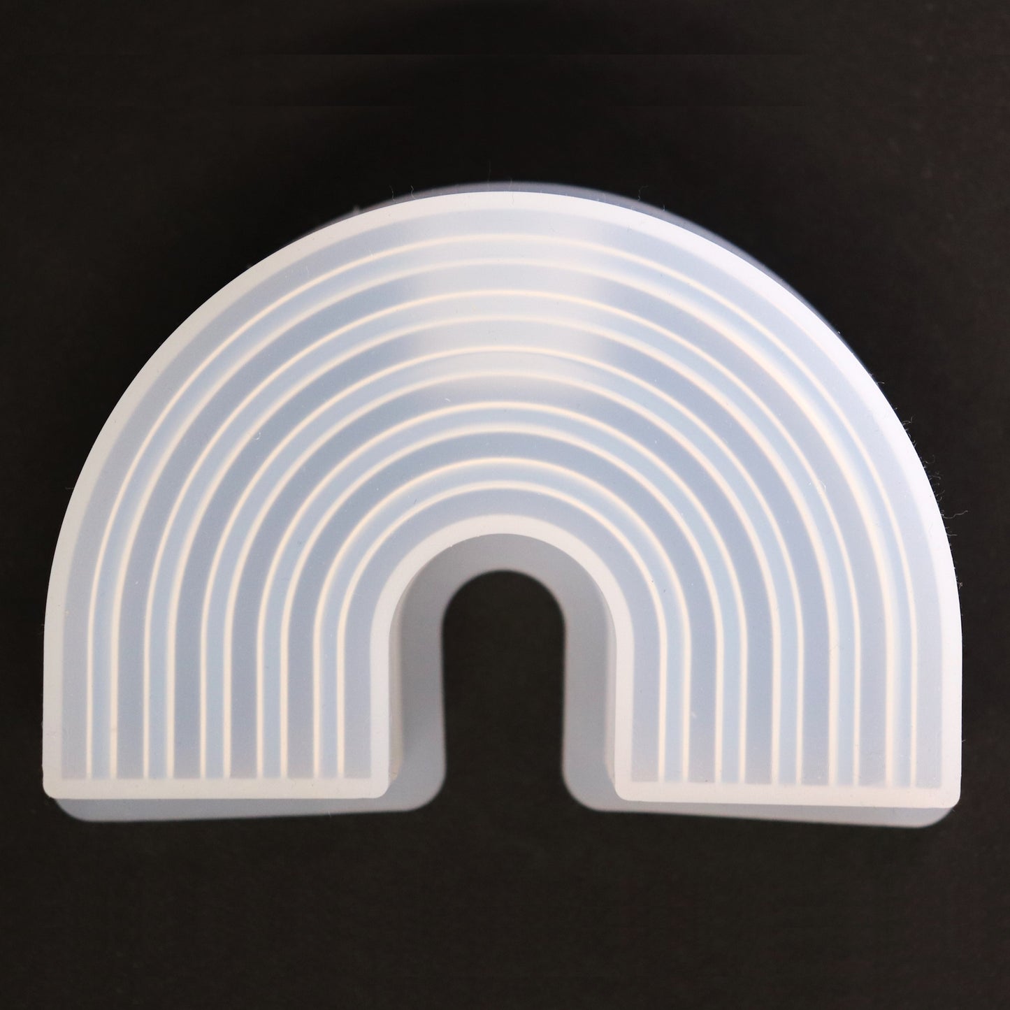 Silikonform Regenbogen gestreift Gießform Kerzenhalter für Raysin ca. 10 cm