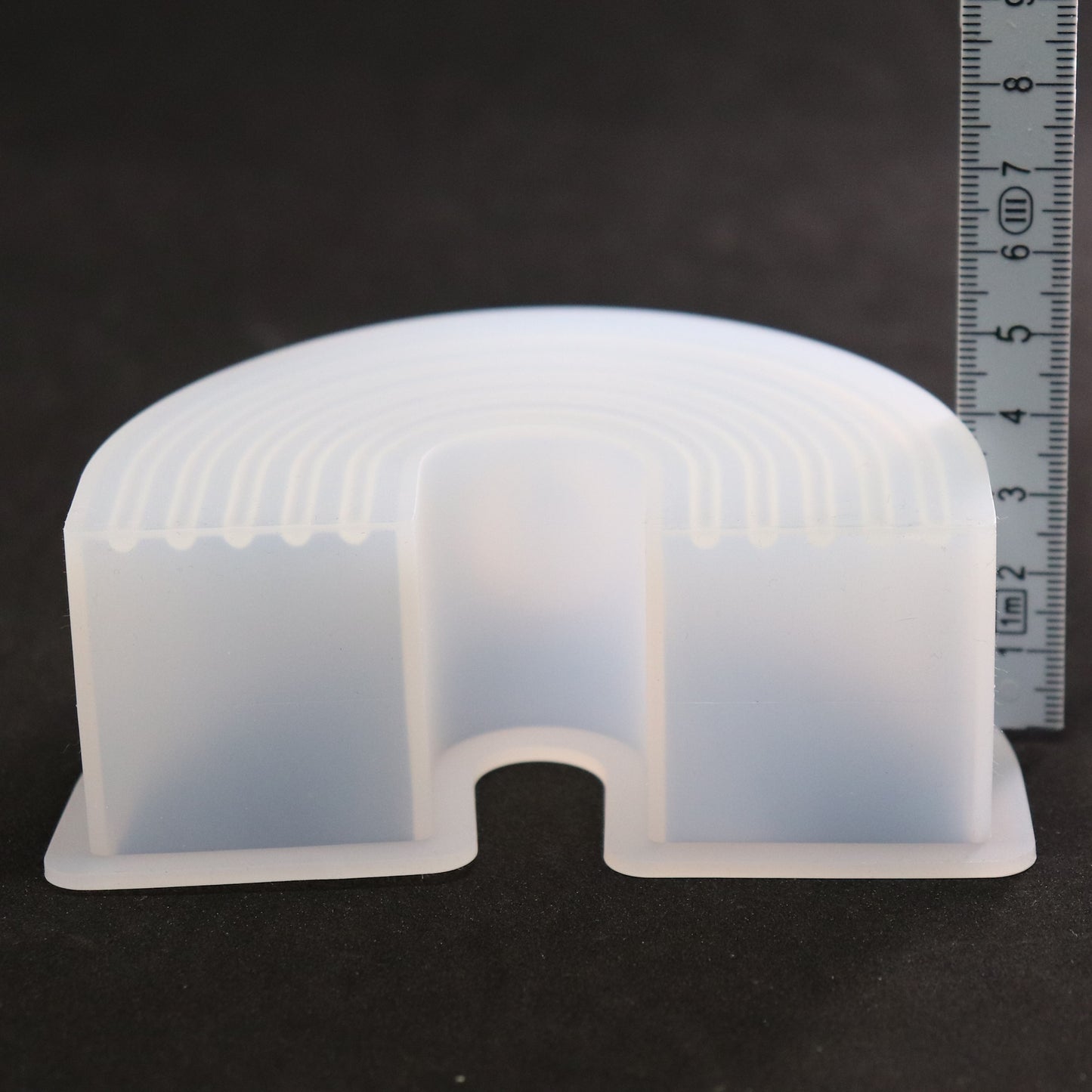 Silikonform Regenbogen gestreift Gießform Kerzenhalter für Raysin ca. 10 cm