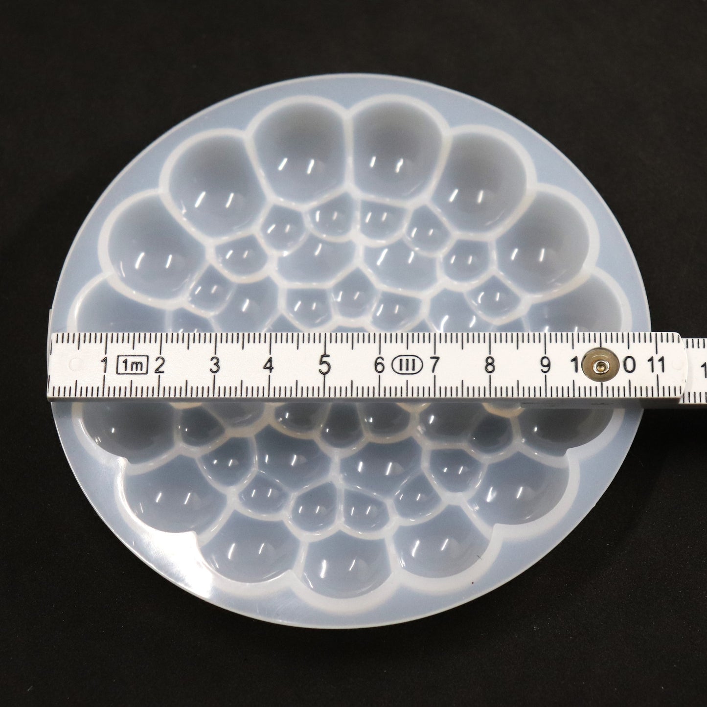Silikonform Bubbles Rund Untersetzer Gießform für Raysin, Resin oder Epoxidharz ca. 10 cm