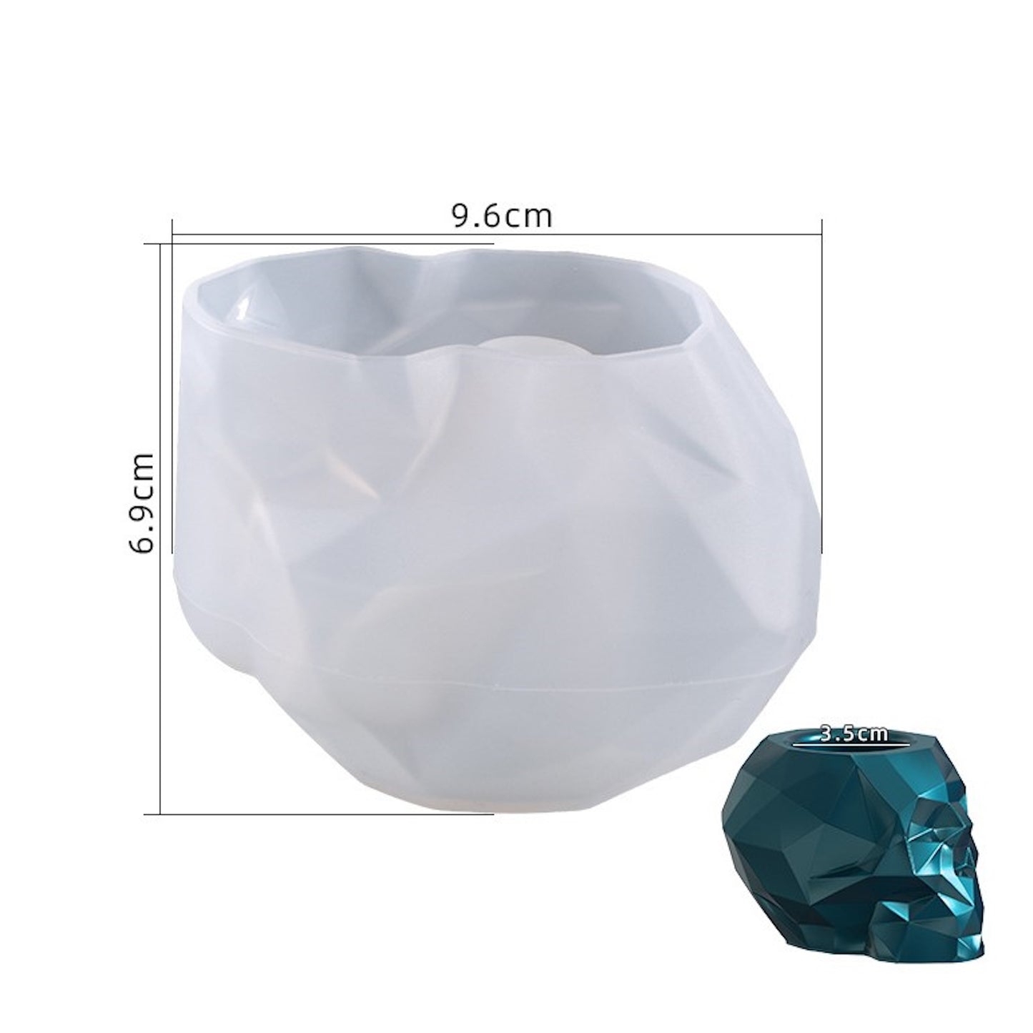 Silikonform Totenkopf 3D