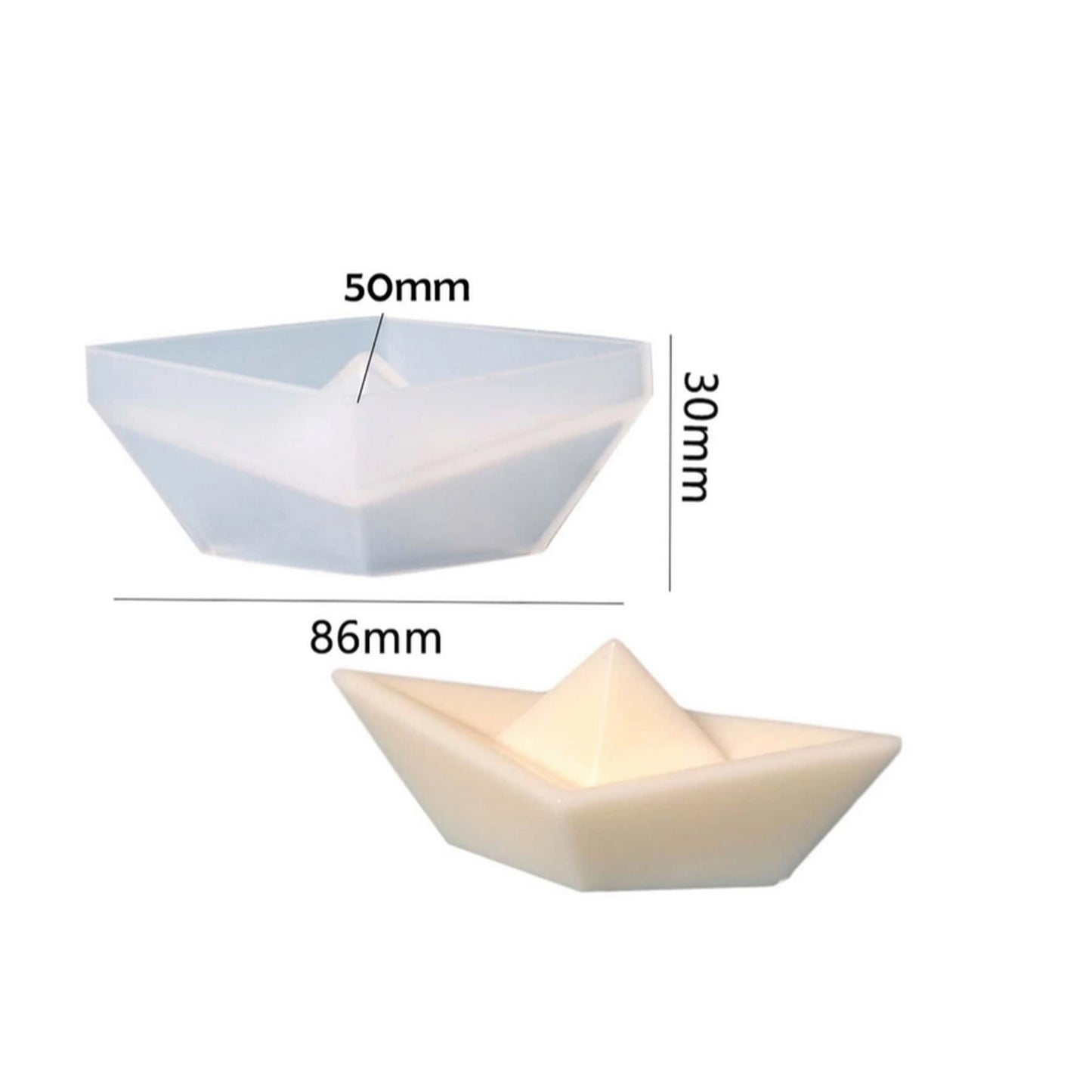 Silikonform Origami Boot Gießform Schiffchen für Raysin ca. 8 cm