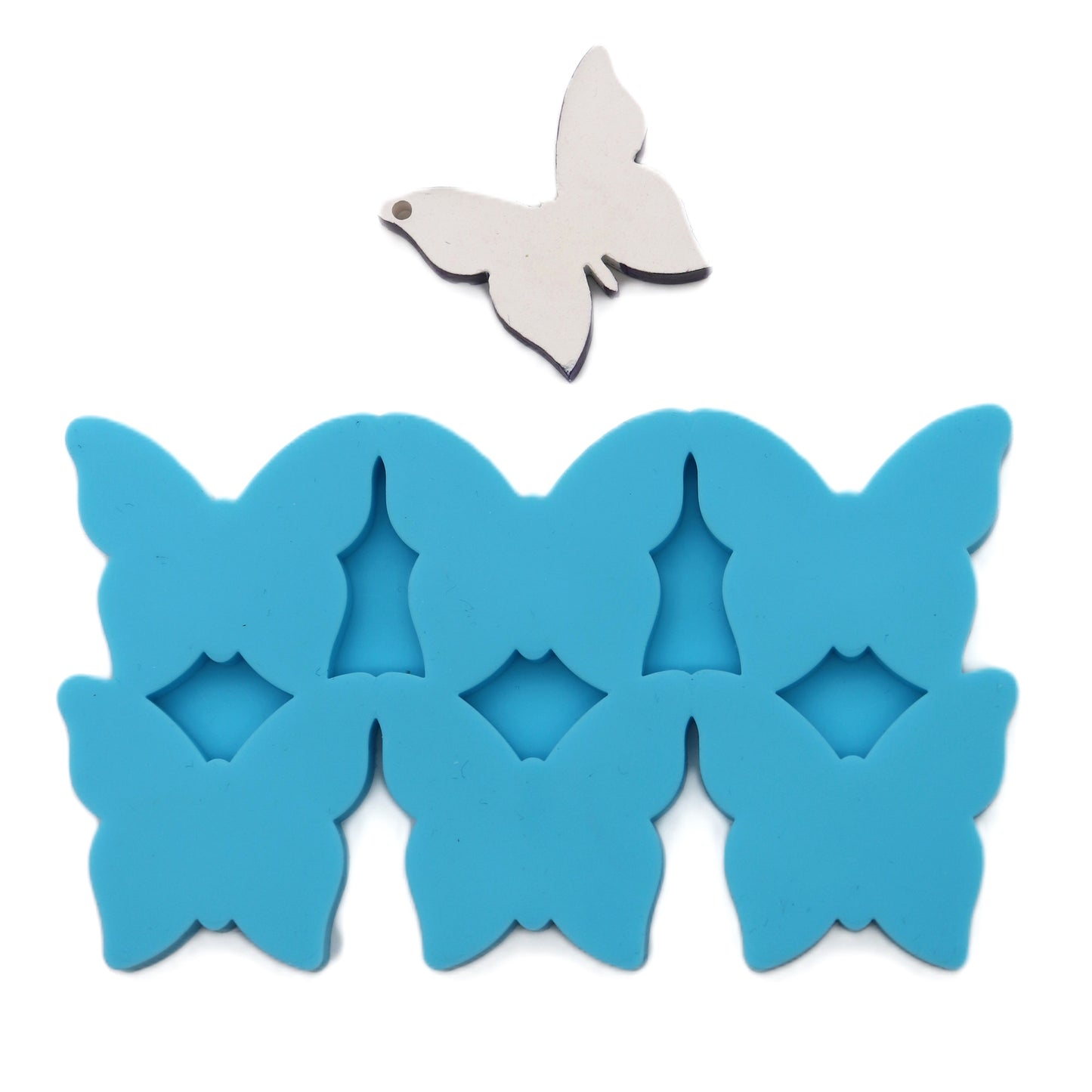 Silikonform Schmetterlings Anhänger Gießform für Epoxidharz ca. 4 x 3,5 cm