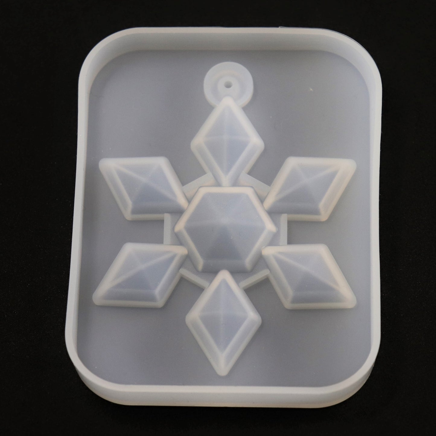 Silikonform Schneeflocke Gießform Weihnachten Baumschmuck für Epoxidharz ca 7 cm