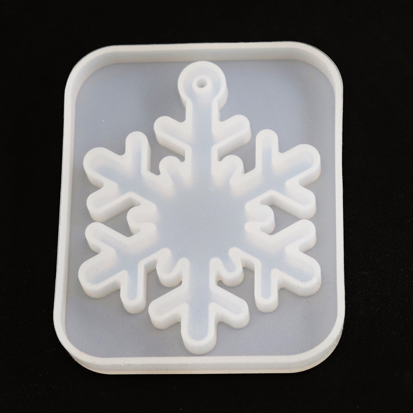 Silikonform Schneeflocke Kristall Anhänger Gießform Baumschmuck Weihnachten ca. 8 cm