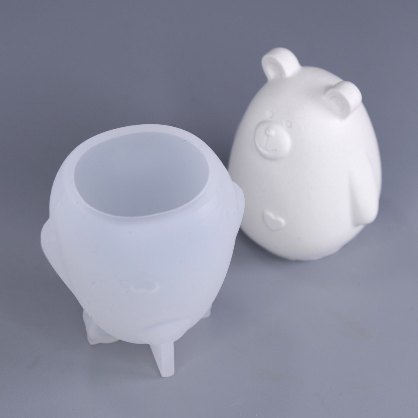 Silikonform mini Bär mit Herz Gießform für Epoxidharz, Raysin, Gips ca. 5 cm