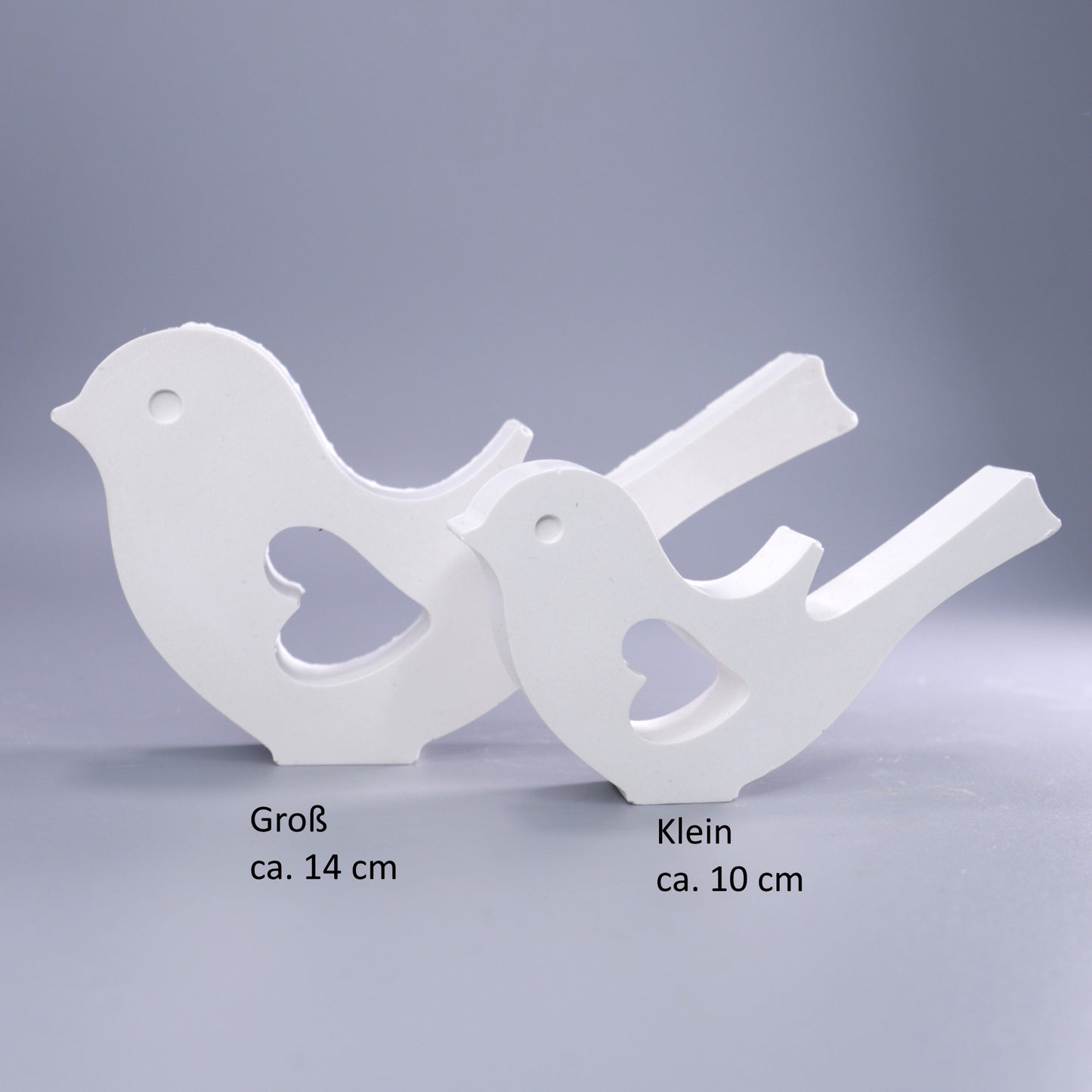 Silikonform Vogel mit Herz Aufsteller Tischdeko Gießform klein ca. 10 cm