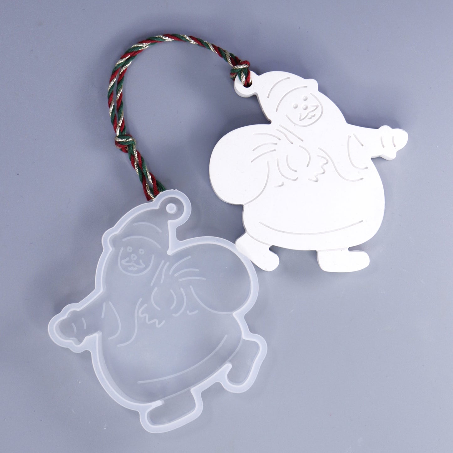 Weihnachtsmann Anhänger Gießform für Gießpulver