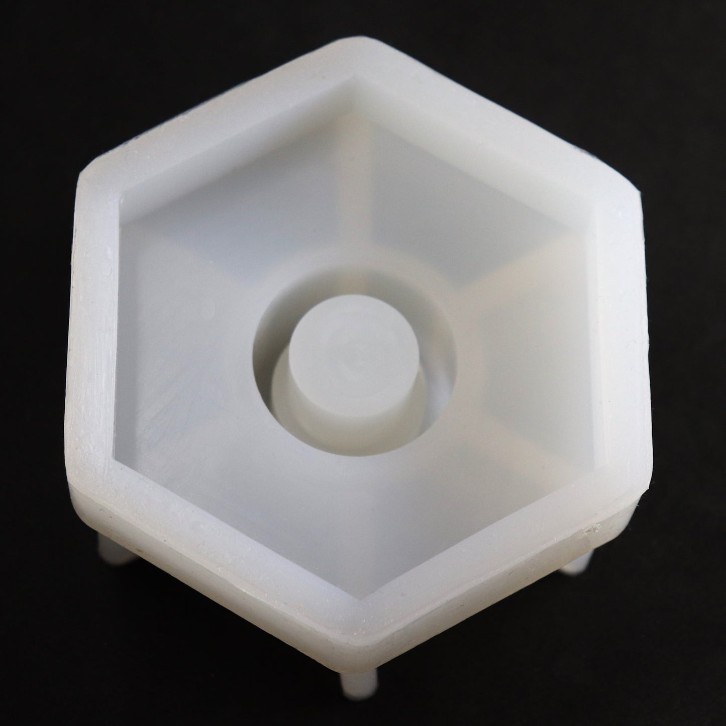 Gießform Kerzenhalter für Stabkerzen Hexagon Form