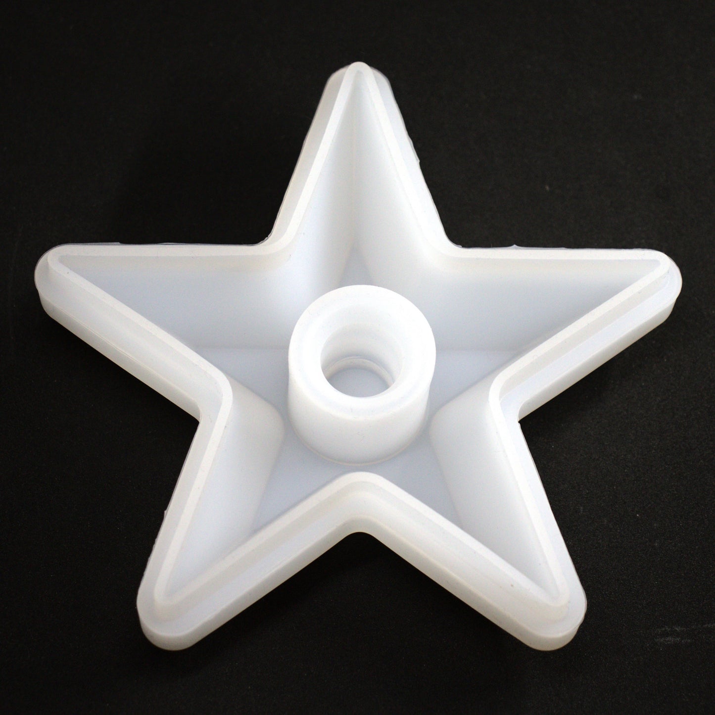 Silikonform Stabkerzen Stern Teller Kerzenhalter Gießform für Raysin ca. 14 cm