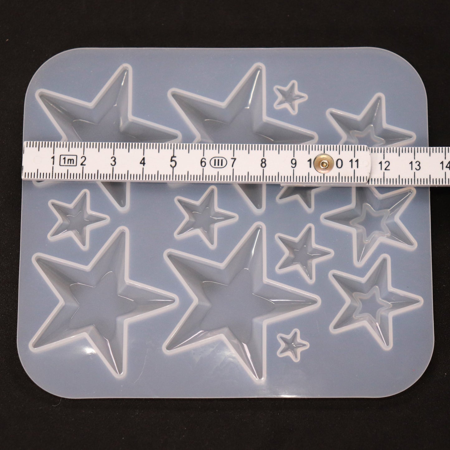 Silikonform Sterne Cabochons Gießform für Resin, Raysin ca. 1 bis 5 cm